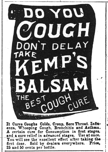 Kemp's Balsam 1890